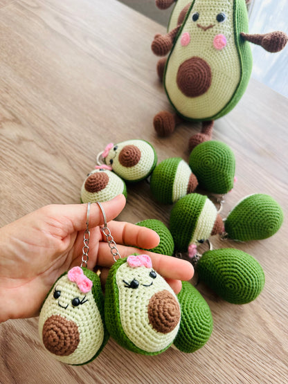 Avocardo Keychain. Crochet Avocardo. Avocardo crochet gift