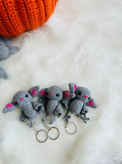 Bat Keychain, Bat Keyring. Crochet Halloween gift, Crochet Bat. Halloween bat, Bat gift, cute bat.