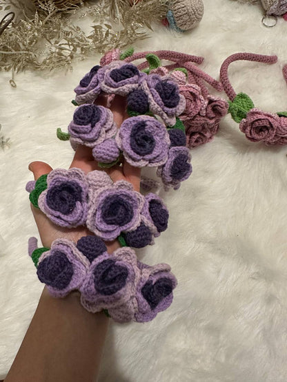 Rose Crochet Headband.