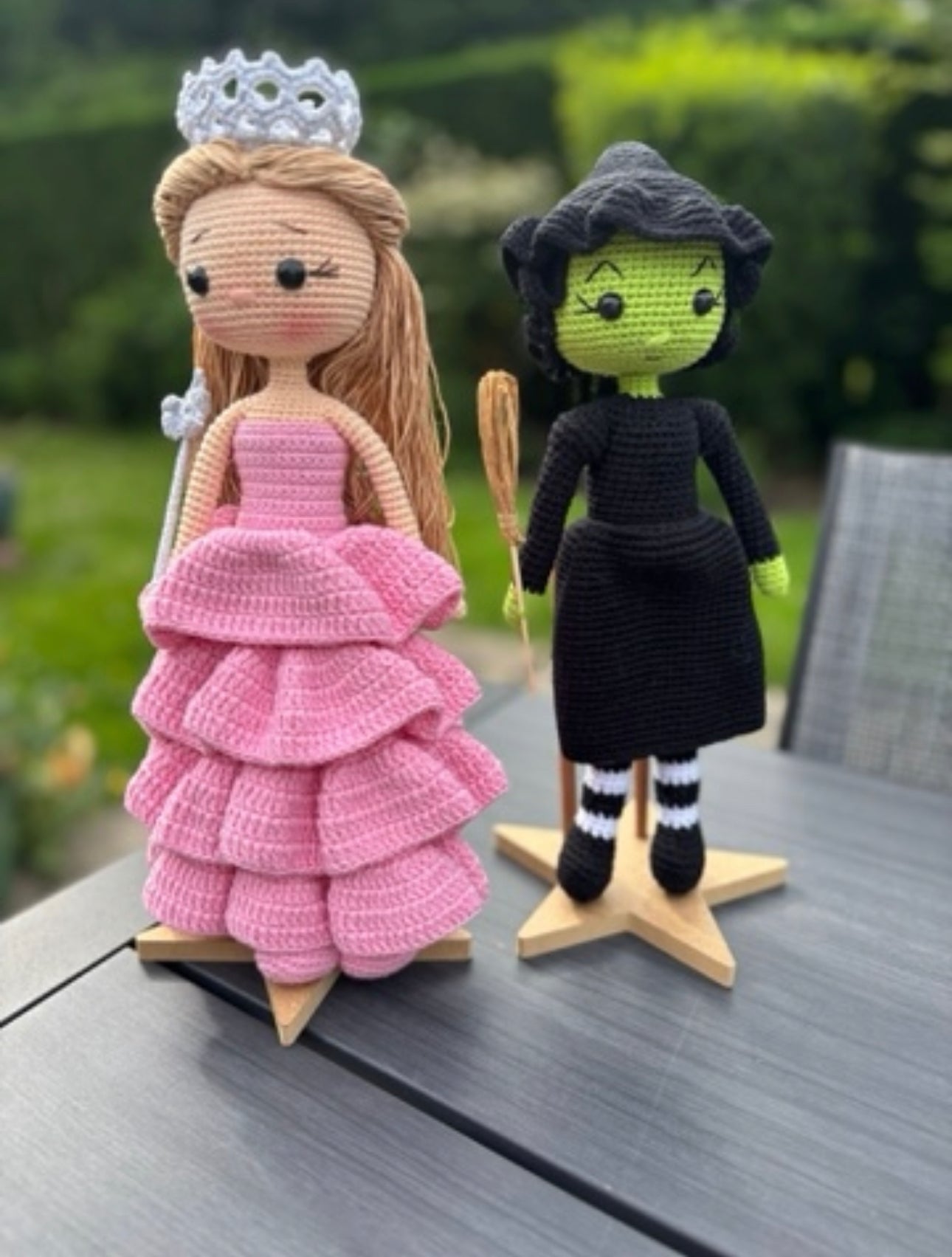 Green Witch Doll, Adorables, Green Girl, Handmade Toy Making, Fairy Tales Character, Crochet doll and Wicked Glinda
