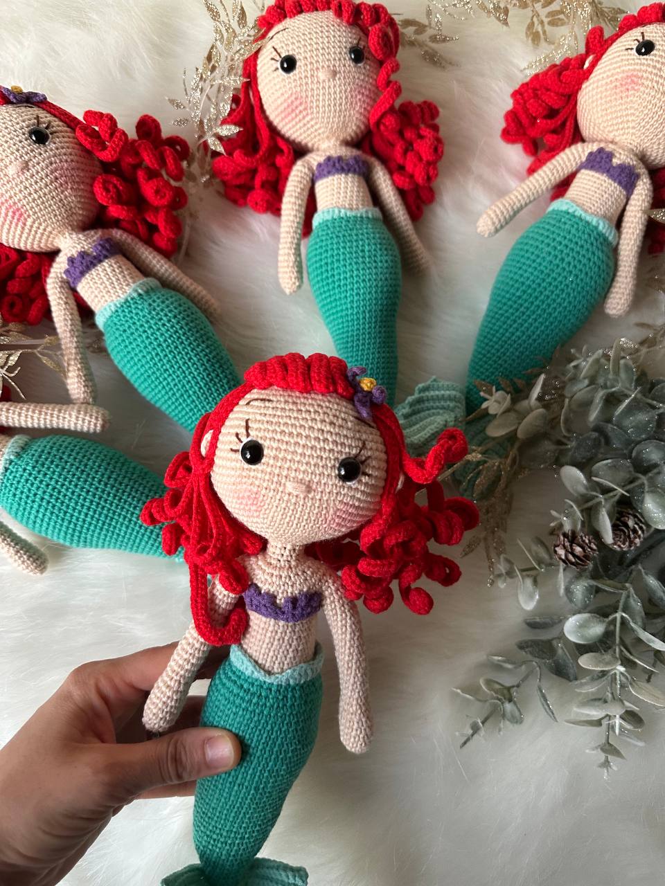 Handmade Crochet Mermaid doll