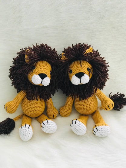 Handmade crochet lion toy, stuffed animal, soft toy for children, baby nursery decor Crochet lion amigurumi, handmade stuffed toy, plushie for kids, baby shower gift, safari theme Handcrafted crochet lion, cute animal softie, baby&#39;s first toy