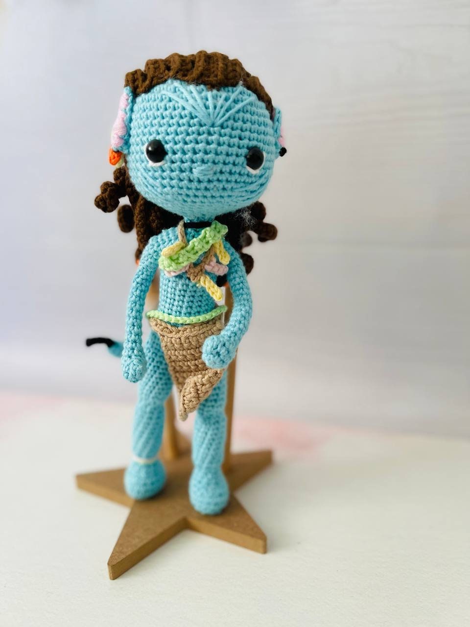 Avatar Neytiri crochet, knitted avatar, avatar gift, neytiri doll