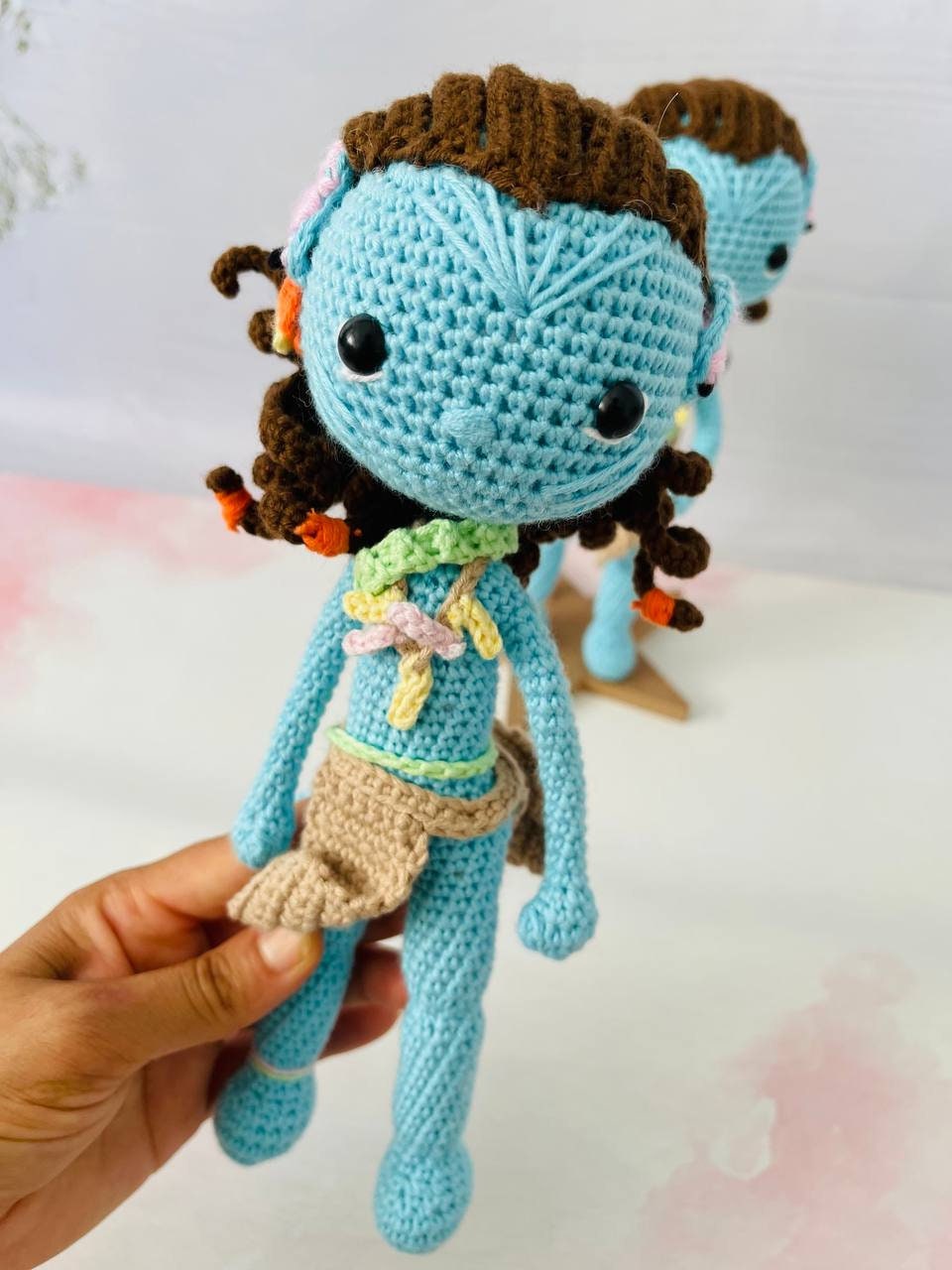 Avatar Neytiri crochet, knitted avatar, avatar gift, neytiri doll