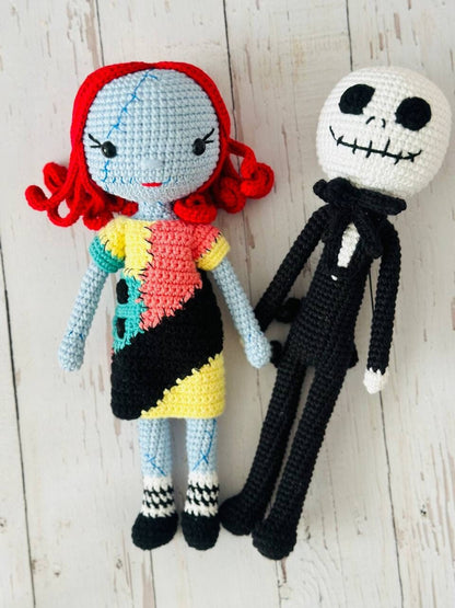 Jack and Sally Crochet, Jack crochet decor, Sally crochet Decor