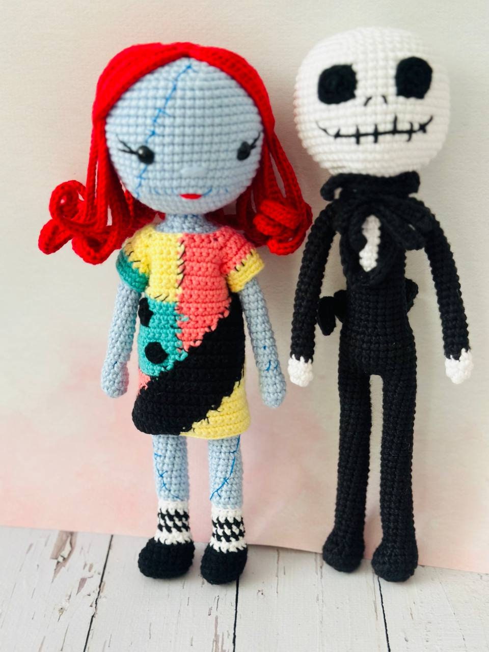 Jack and Sally Crochet, Jack crochet decor, Sally crochet Decor