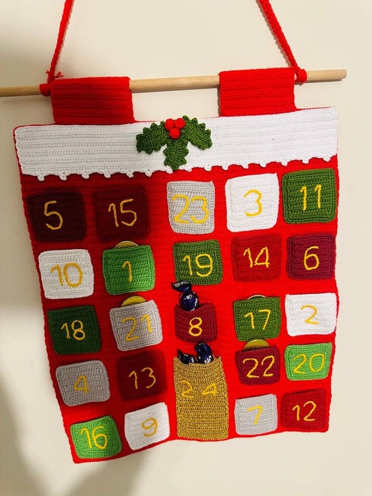 Crochet advent calendar , hand made advent calendar