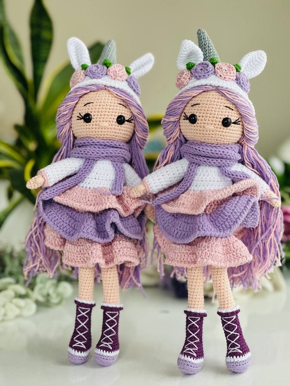 Crochet Unicorn Girl, Handmade Crochet Unicorn Doll, Amigurumi Stuffed Unicorn Toy