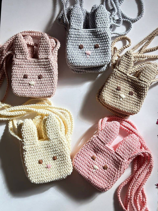 Crochet bunny bag