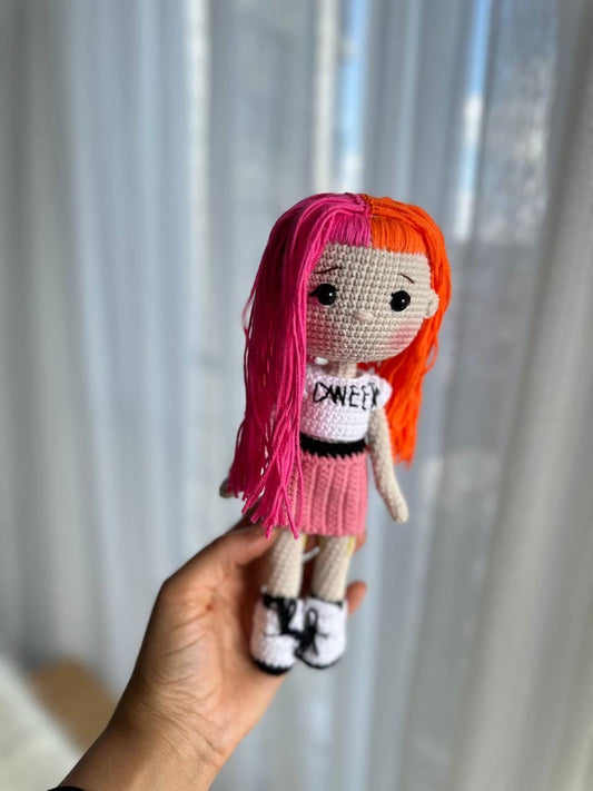 Hayley Williams doll , Crochet doll.