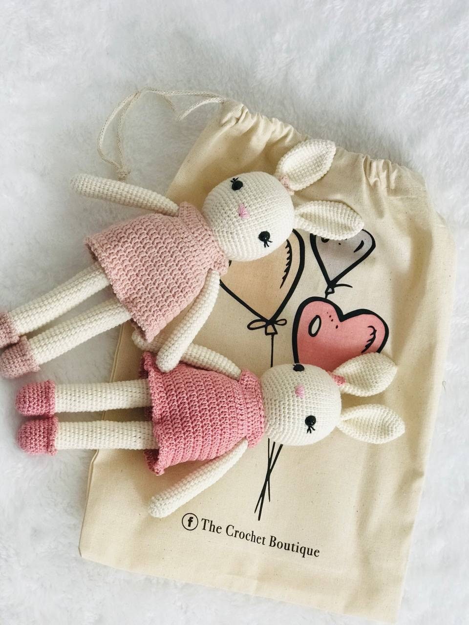 Soft and huggable knit bunnies, a wonderful gift for any bunny lover