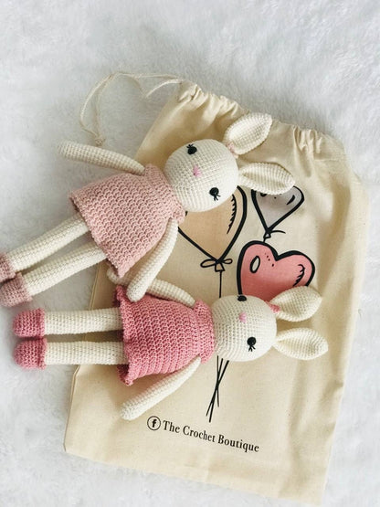 Soft and huggable knit bunnies, a wonderful gift for any bunny lover